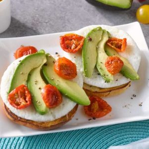 Avocado Bagel with Egg$6.49